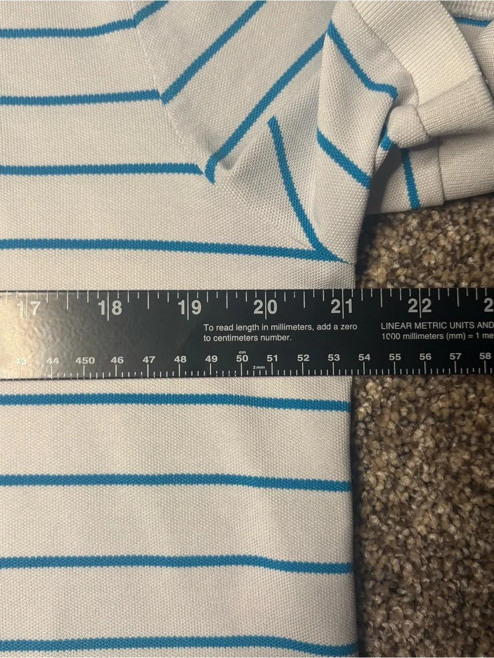 Ralph Lauren Polo Golf White Blue Stripes Men's L Pima Cotton